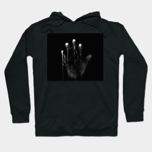 Bloody Dark Hand On Black Background Hoodie